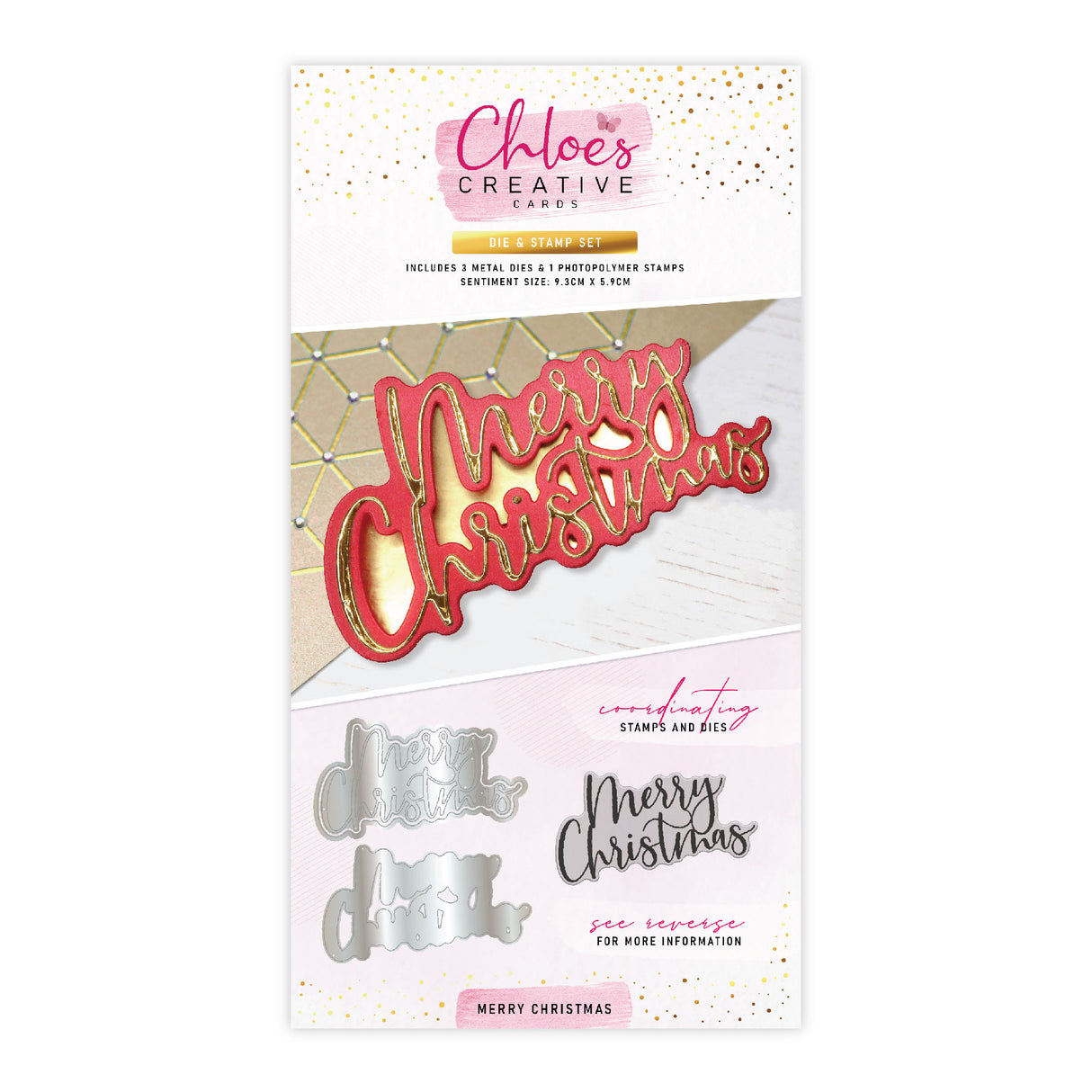 Chloes Creative Cards Die & Stamp Set - Merry Christmas
