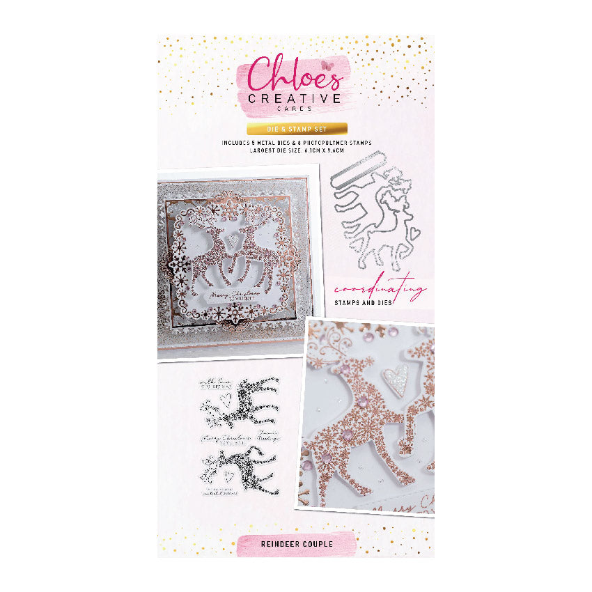 Chloes Creative Cards Die & Stamp Set - Reindeer Couple