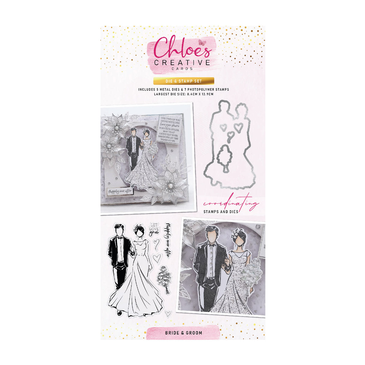 Chloes Creative Cards Die & Stamp Set - Bride and Groom