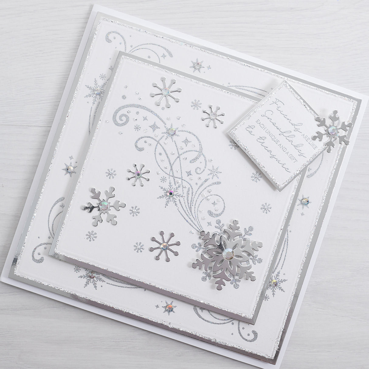 Chloes Creative Cards Die & Stamp Set - Swirly Snowflake Flurry