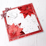 Chloes Creative Cards 3D Embossing Folder (6 x 6) - Poinsettia Corners