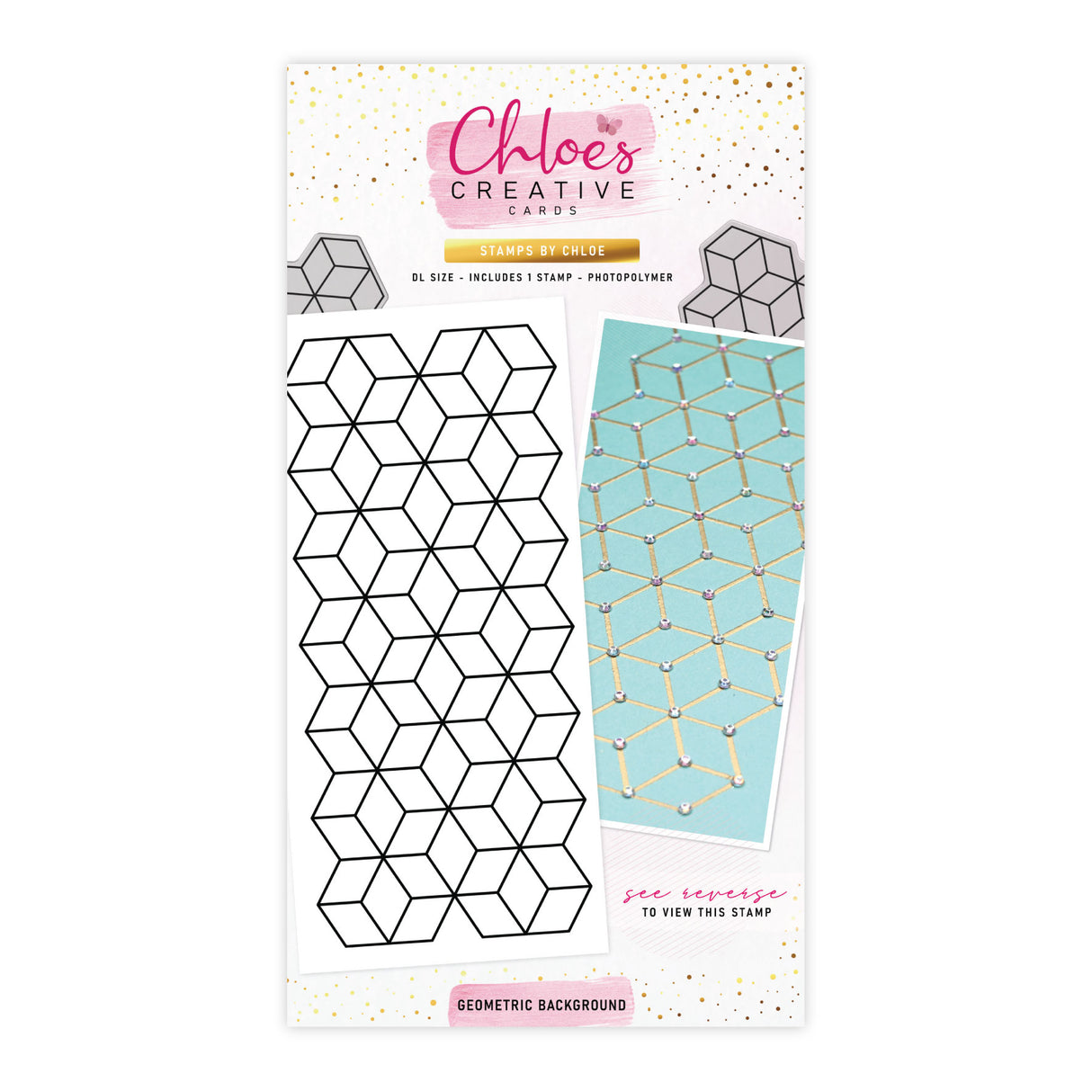 Chloes Creative Cards Photopolymer Stamp Set (DL) - Geometric Background